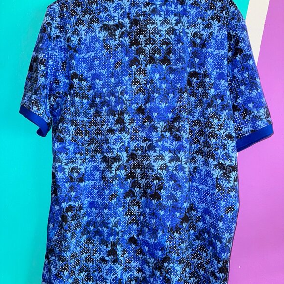 Blue Robert Graham Polo T-Shirt, Size L - Picture 3 of 3